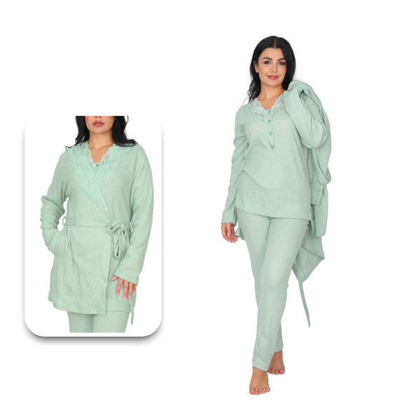 Elegant 3-Piece Women's Loungewear Set