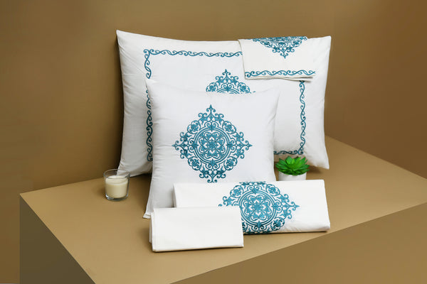 Teal Embroidered Sheet